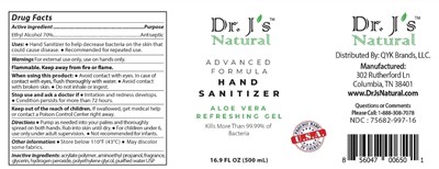 Dr. J's Hand Sanitizer Gel (Dr J Aloe 16 Pt 2)